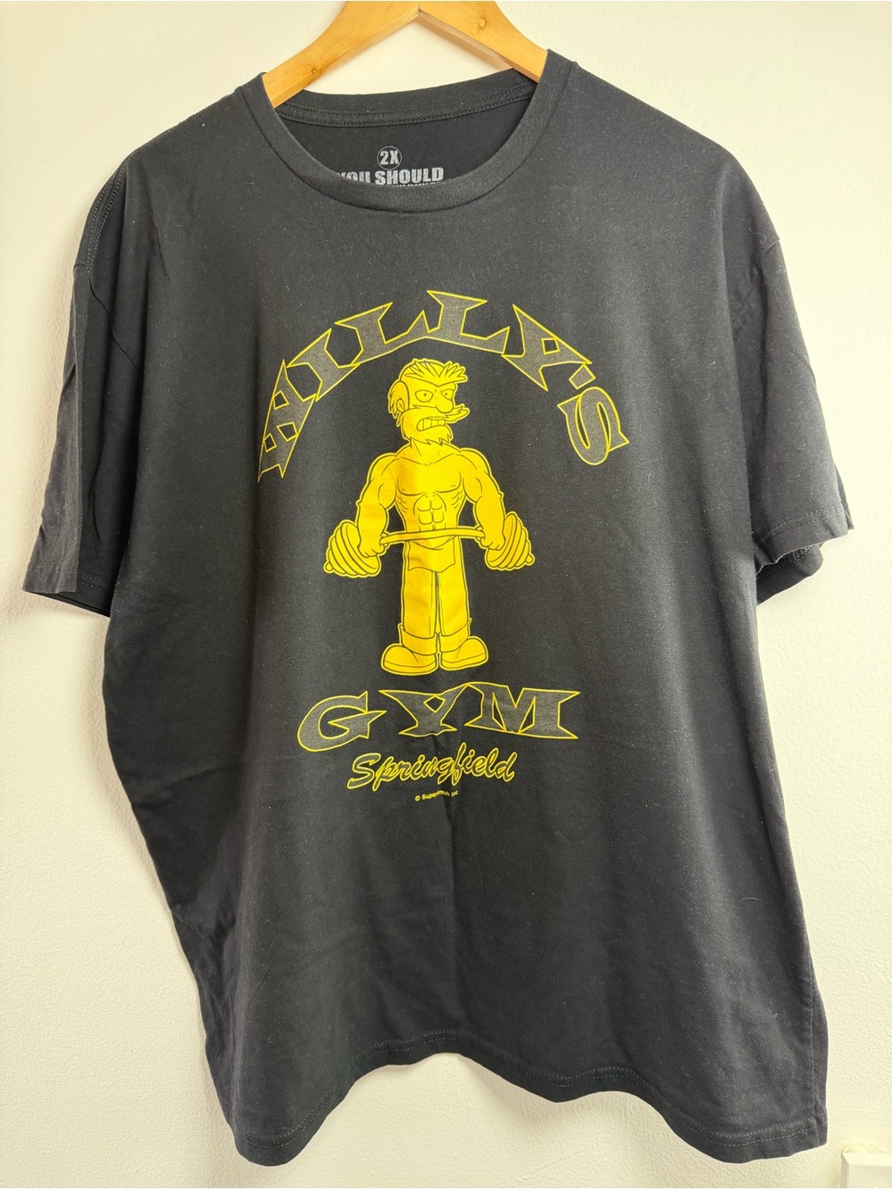 Groundskeeper Willie’s Gym Springfield Graphic T-Shirt Men’s 2XL Black